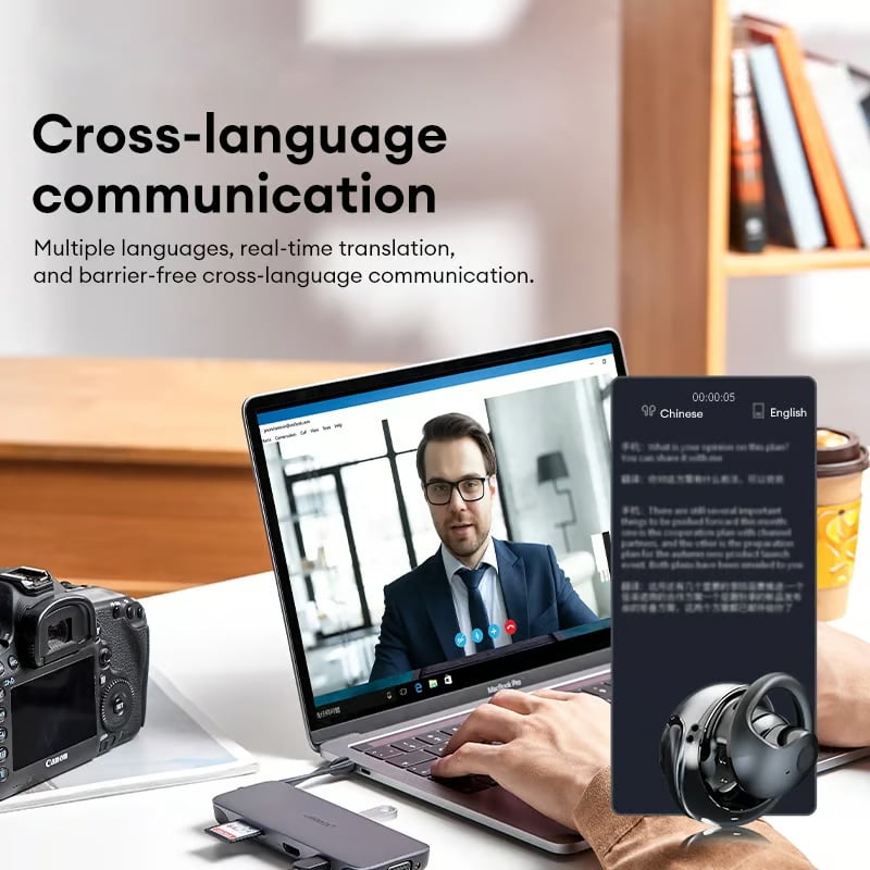 🏆LAST DAY SALE 60% OFF⏰AI Translation T26 Pro Wireless Bluetooth Translation Earbuds